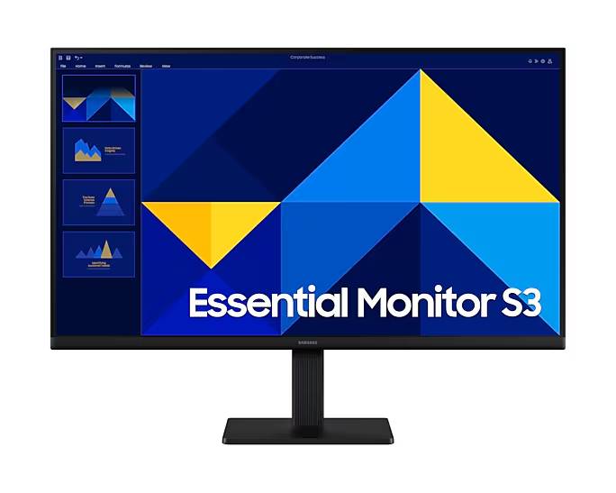 MONITOR SAMSUNG 27 PULGADAS - ESSENTIAL S3, S30GD, IPS, FHD, PLANO, 100Hz, 5ms, LS27D300GALXZX MONITOR SAMSUNG 27 PULGADAS - ESSENTIAL S3, S30GD, IPS, FHD, PLANO, 100Hz, 5ms, LS27D300GALXZX